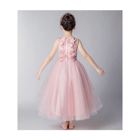 Robe Rose De C R Monie Fille Demoiselle D Honneur Cm Partylook