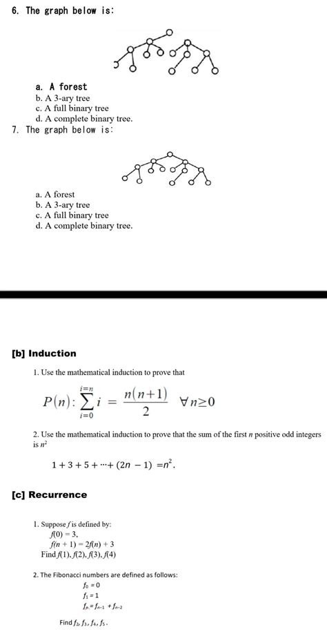 Solved 6 The Graph Below Is Good A A Forest B A 3 Ary