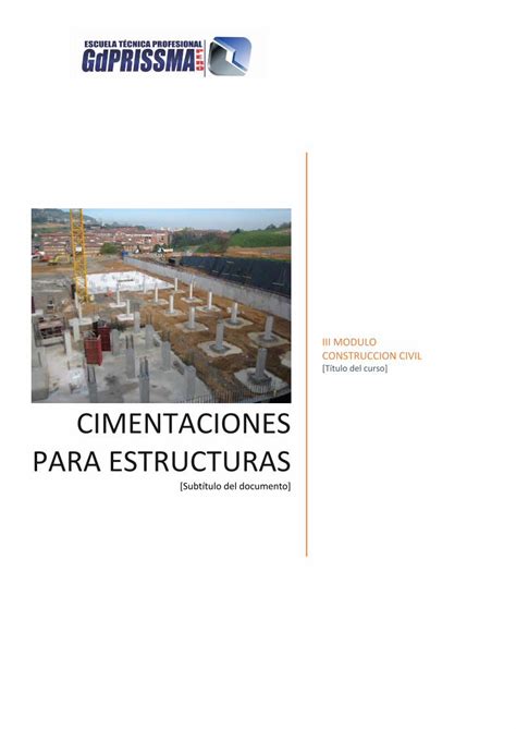 Pdf Cimentaciones Para Estructuras Dokumen Tips