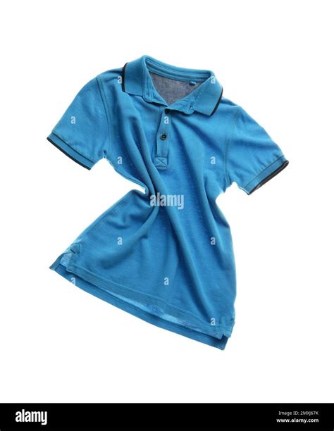 Rumpled blue shirt isolated on white. Messy clothes Stock Photo - Alamy