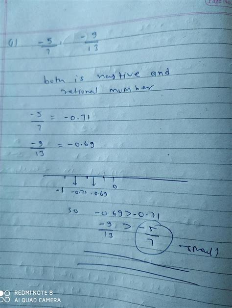 Compare The Numbers In Each Of Following Pairs Of Numbers N Begin