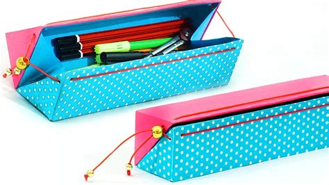 Diy Pencil Case How To Make Pencil Case From Waste Cardboard Back