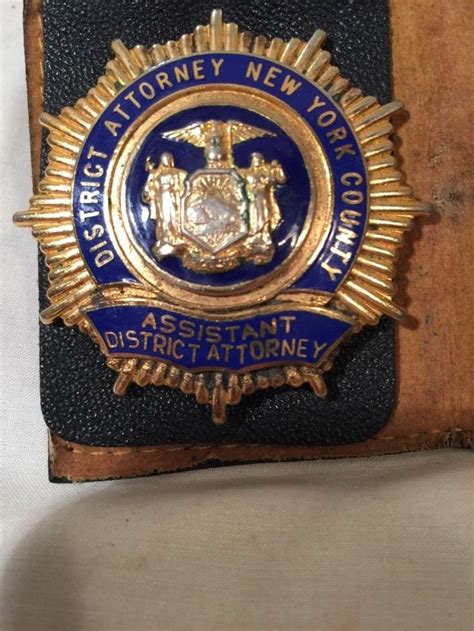 New York County Assistant District Attorney Badge New York County