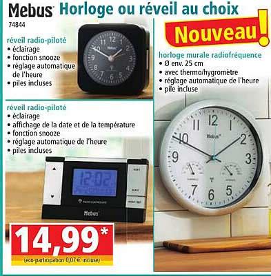 Promo Horloge Ou Réveil Au Choix Mebus chez Norma iCatalogue fr