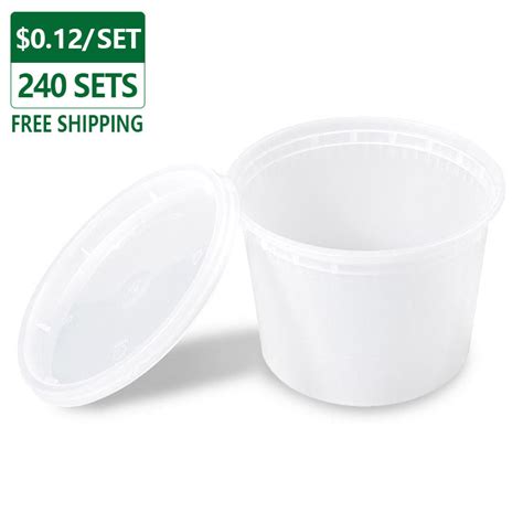 12 oz Disposable Soup Cups With Lids Plastic 240 Set – Pony Packaging