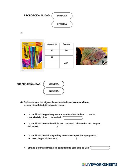 Tablas De Proporcionalidad Directa E Inversa Worksheet Live Worksheets Porn Sex Picture