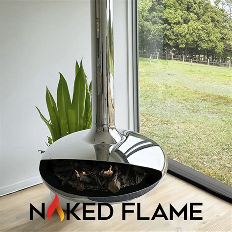 Naked Flame Curve 90 Suspended Fireplace Naked Flame NZ