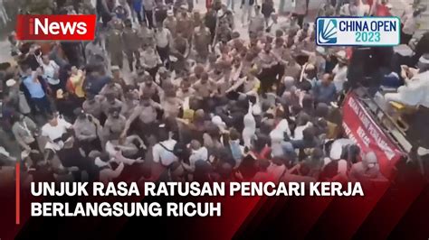 Aksi Unjuk Rasa Pencari Kerja Di Bekasi Berujung Ricuh Satu Provokator