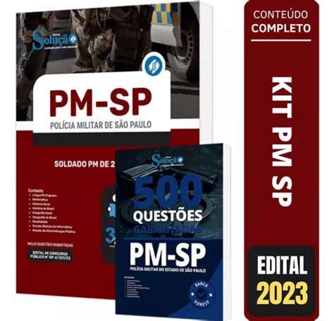 Kit Pm Sp Soldado Caderno De Quest Es Pm Sp Banca Vunesp