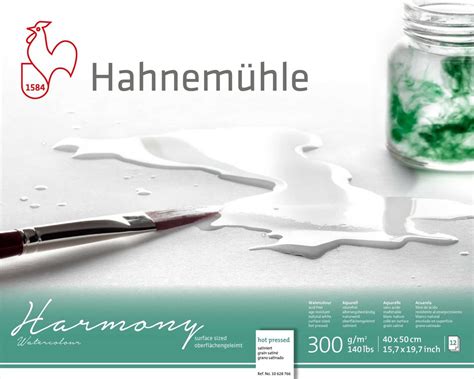 Bloco Para Aquarela Hahnemuhle Harmony 300g M2 Textura Satinada Hot