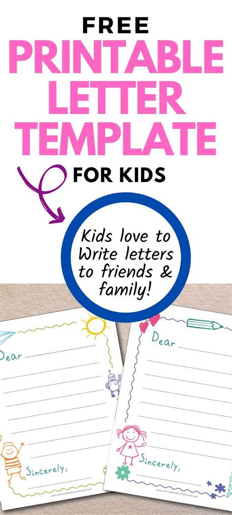 Letter Template For Kids