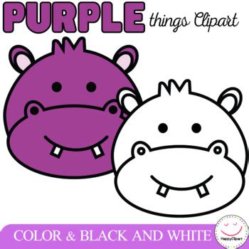 Purple Color Objects Clipart by Happy Clipart | TPT