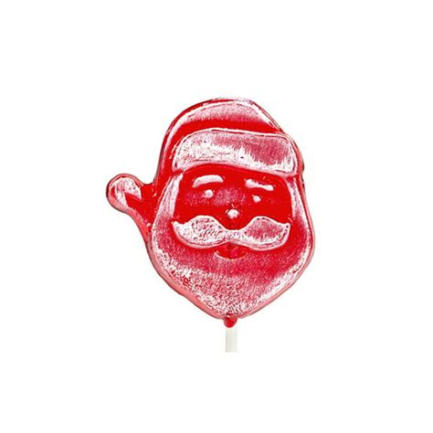 Frosted Santa Head Lollipop 24 Count