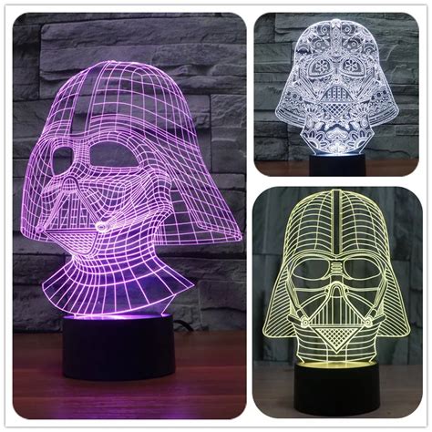 Creative Star Wars Lamparas D Led Darth Vader Color Changing Led