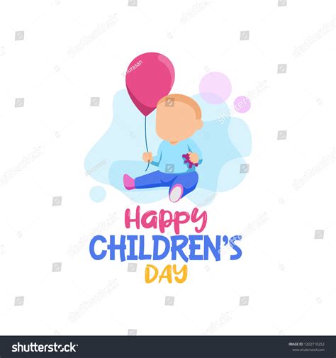 Happy Childrens Day Logo Vector Illustration Stock Vector (Royalty Free ...