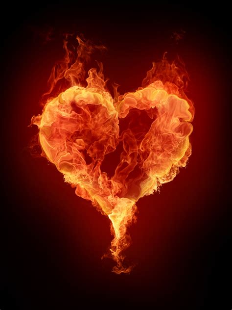 Heart Shaped Flame Stock Photo Free Download