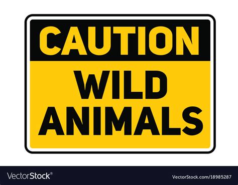 Wild animals sign Royalty Free Vector Image - VectorStock