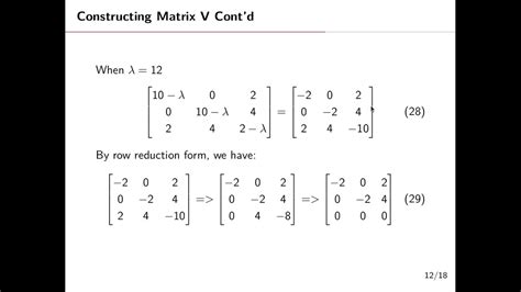 Singular Value Decomposition Svd Worked Example 3 Youtube