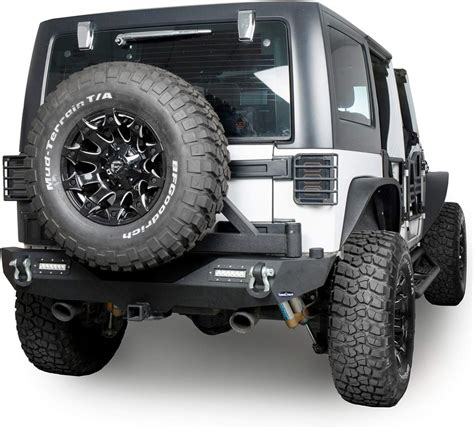 Buy Hooke Road Wrangler Jk Rear Bumper With Spare Tire Carrier And 2