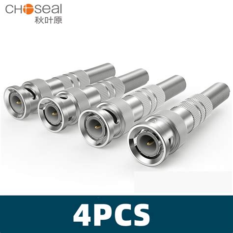 CHOSEAL BNC Connector RG59 RG6 BNC Male Plug 75Ohm Welding On Coaxial