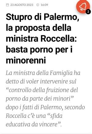 La Roccella Risponde Allo Stupro Di Palermo Proponendo Di Vietare Ai