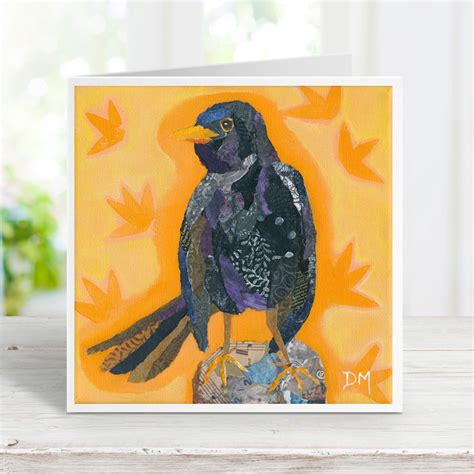 Blackbird Greetings Card Dawn Maciocia