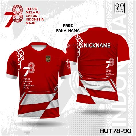 Jual Jersey Hut Kemerdekaan Ri Ke Baju An Kaos Dirgahayu Indonesia