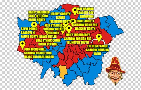 Distrito Electoral De Los Condados De Londres Mapa Mayor Autoridad De