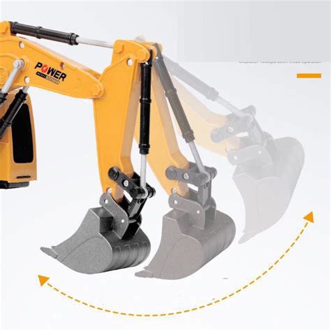 Remote Control Excavator Tractor Backhoe Toy Car RC Fathers Day Kids ...