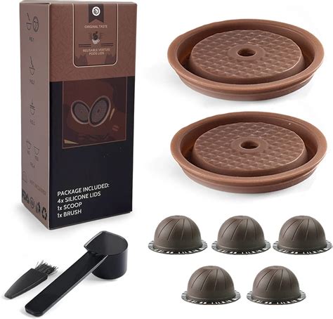 Reusable Vertuo Pods 5pcs Refillable Coffee Capsule For Vertuoline And Vertuo Pod