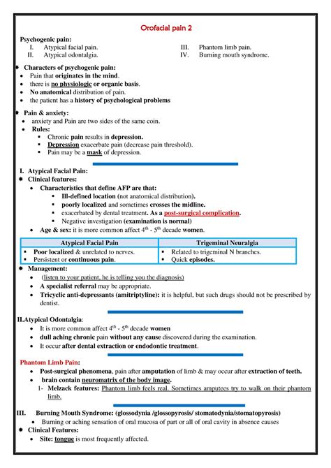 Psychogenic pain - oral diseases - Orofacial pain 2 Psychogenic pain: I ...