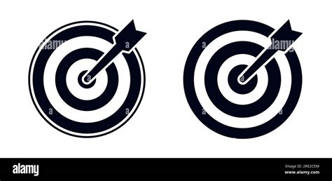 Objetivo Bullseye con iconos de ilustración vectorial de flecha que