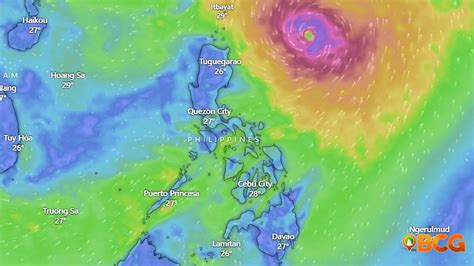 Ts Jenny Intensified Into A Typhoon As It Moves Over The Philippine Sea