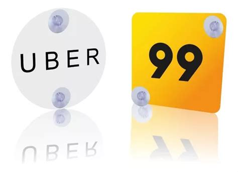 Kit 2 Plaquinhas Uber E 99 Para Motorista De Aplicativo MercadoLivre