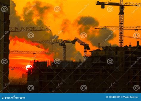 House Building Sunset Stock Image Image Of Home Urban 105473021