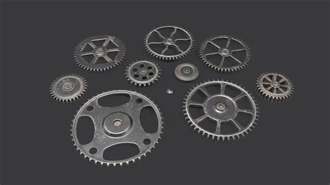 3d Model Cogs Collection Vr Ar Low Poly Cgtrader