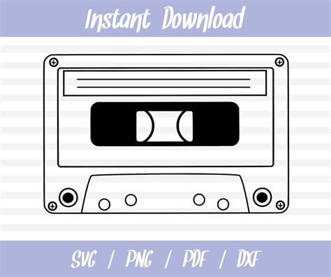 Cassette Tape Svg Cassette Tape Png Mix Tape Svg Etsy