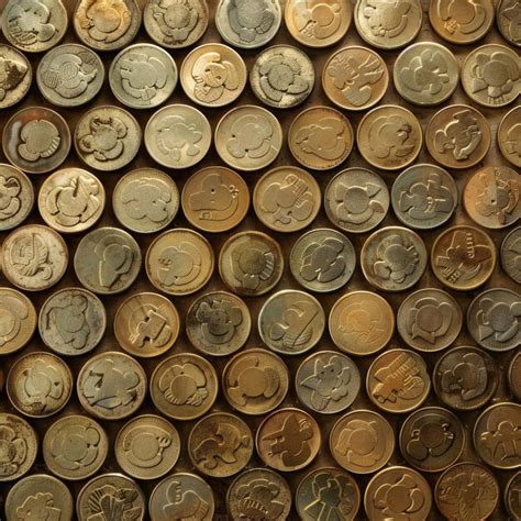 Metallic Treasure Coin Texture Design Concept Premium Ai Generated Image