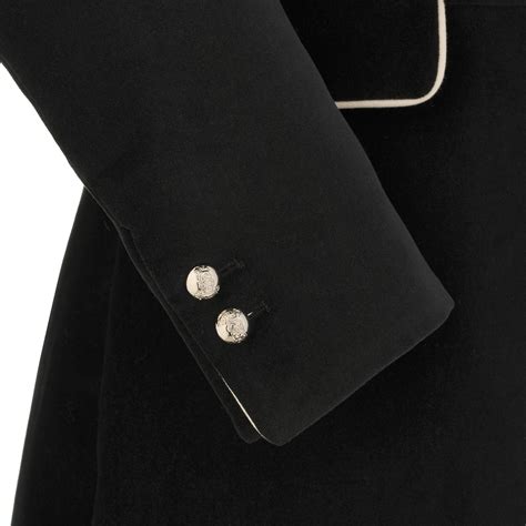 Black Velvet Nehru Collar Coat Ladies Country Clothing Cordings