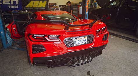 Video C8 Corvette Stingray Receives Install Of A Quad Center Exhaust