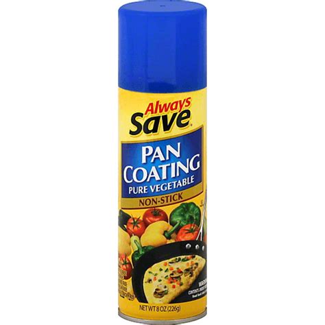 Always Save Pan Coating Vegetable Oil Non-Stick Cooking Spray 8 oz | Shipt