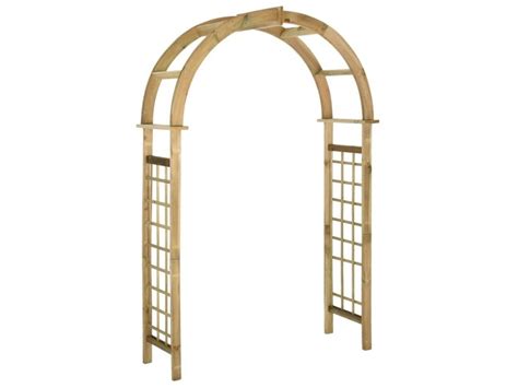 Arche De Jardin Arche Avec Treillis Bois De Pin Vert Impr Gn Meuble