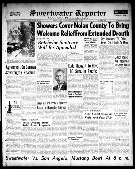 Sweetwater Reporter (Sweetwater, Tex.), Vol. 57, No. 231, Ed. 1 Friday ...