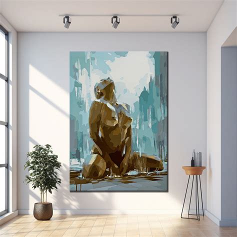 Naked Woman Painting Print Naked Woman Wall Art Bedroom Canvas Wall Art Sensual Photo Wall