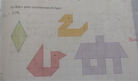 Oblicz Pola Zacieniowanych Figur Pls Na Szybko Bo Na Jutro Potrzebuje