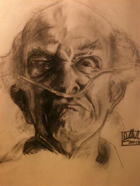 Hector Salamanca Charcoal Pencil Drawing