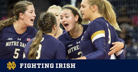 Sweep Of Cleveland State Sends Irish To 2 0 Notre Dame Fighting Irish