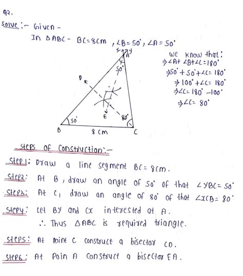 DAV Chapter 10 Worksheet 3 Construction Of Triangles Class 7 DAV