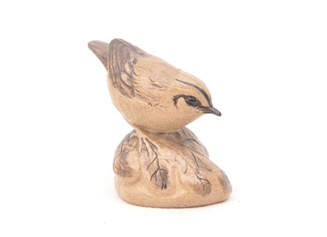 SOLD 3x Poole Pottery Stoneware Birds Blue Tit Goldcrest Wren By