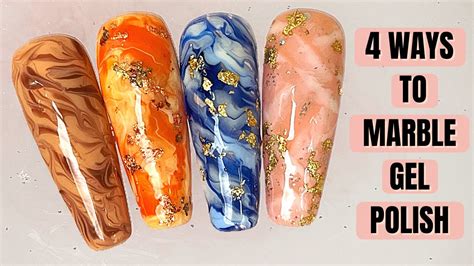 4 Ways To Marble Gel Polish Beginner Friendly Nail Art Design